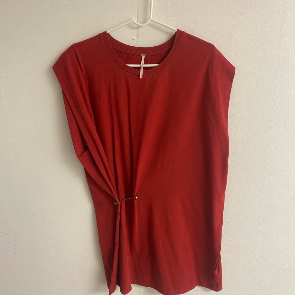 Women’s Free People Bold Red Short Sleeve Dress Size Small
